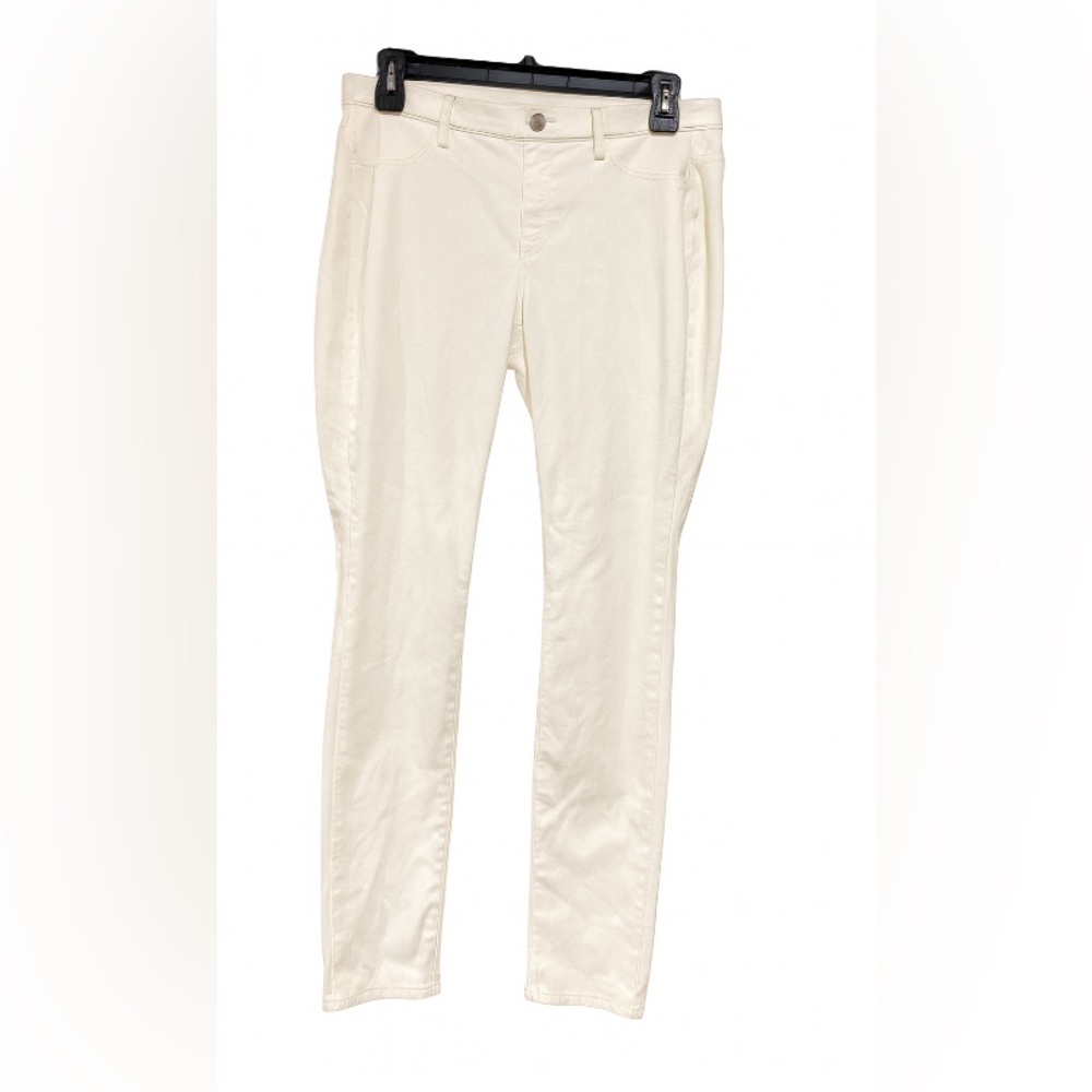 Uniqlo Pants Leggings Women’s Large Cream Stretchy Waist 30-32” Pullon